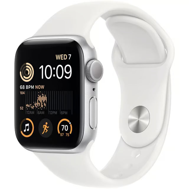 Apple Watch Series SE 2 (2022) GPS 40 mm - Aluminium Silver - Sport band White